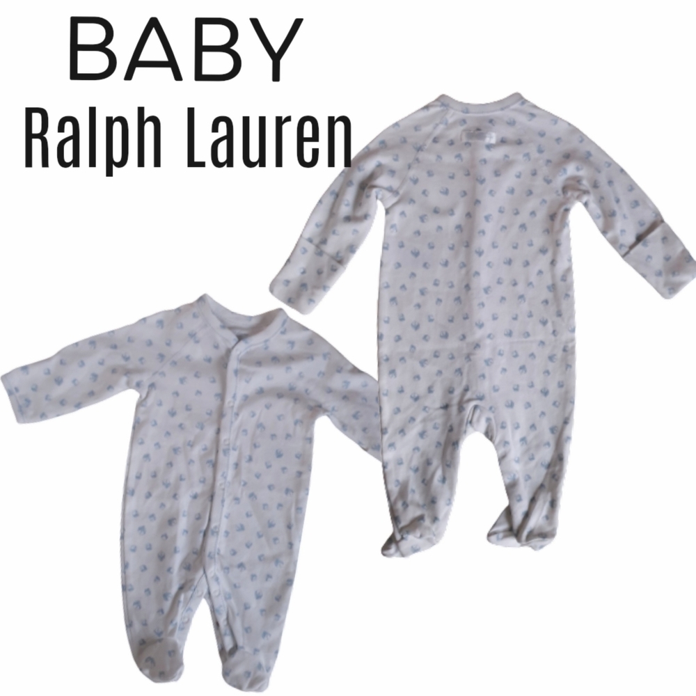 Ralph Lauren Baby 1 Piece Footies PJ Sz 3months & Newborn - Picture 1 of 10